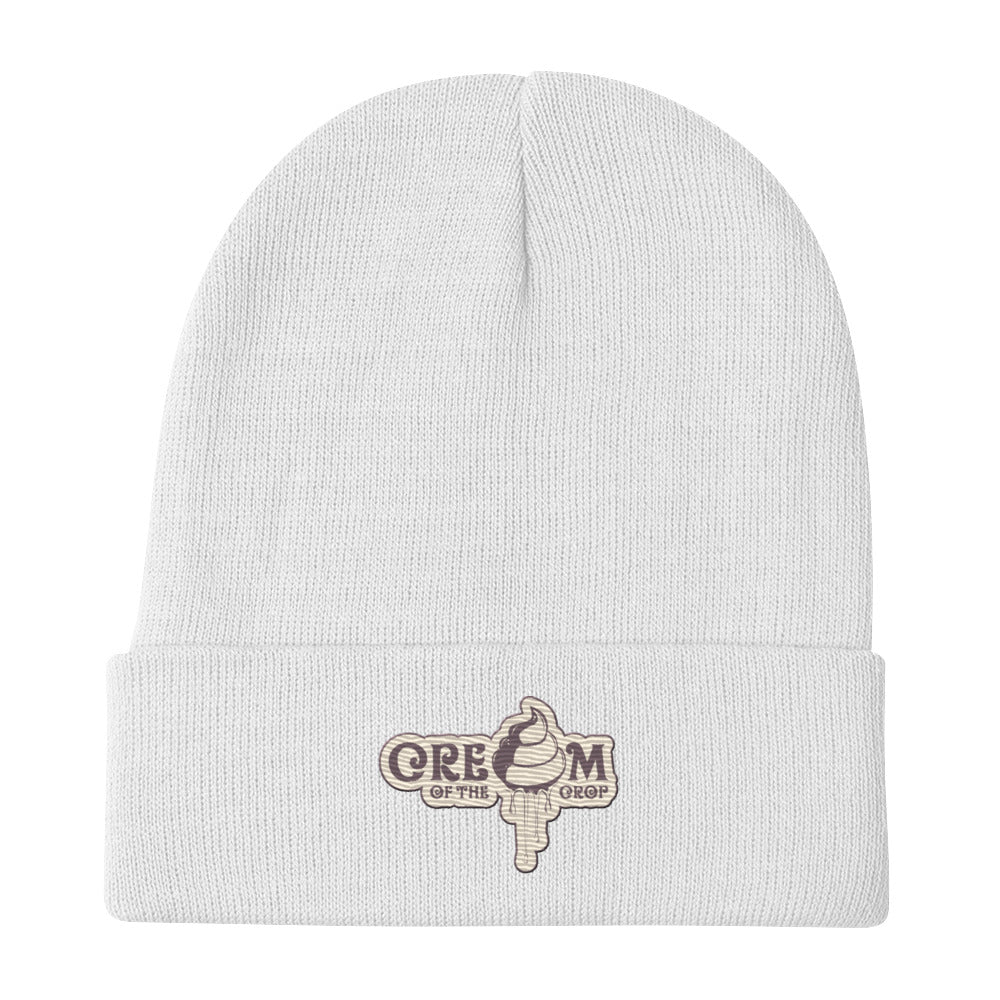 Cream Of The Crop Embroidered Beanie